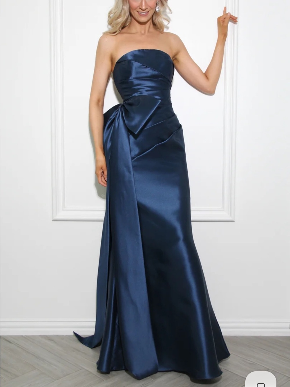 Gia Franco By Feriani 12536 Teal Strapless Evening Gown